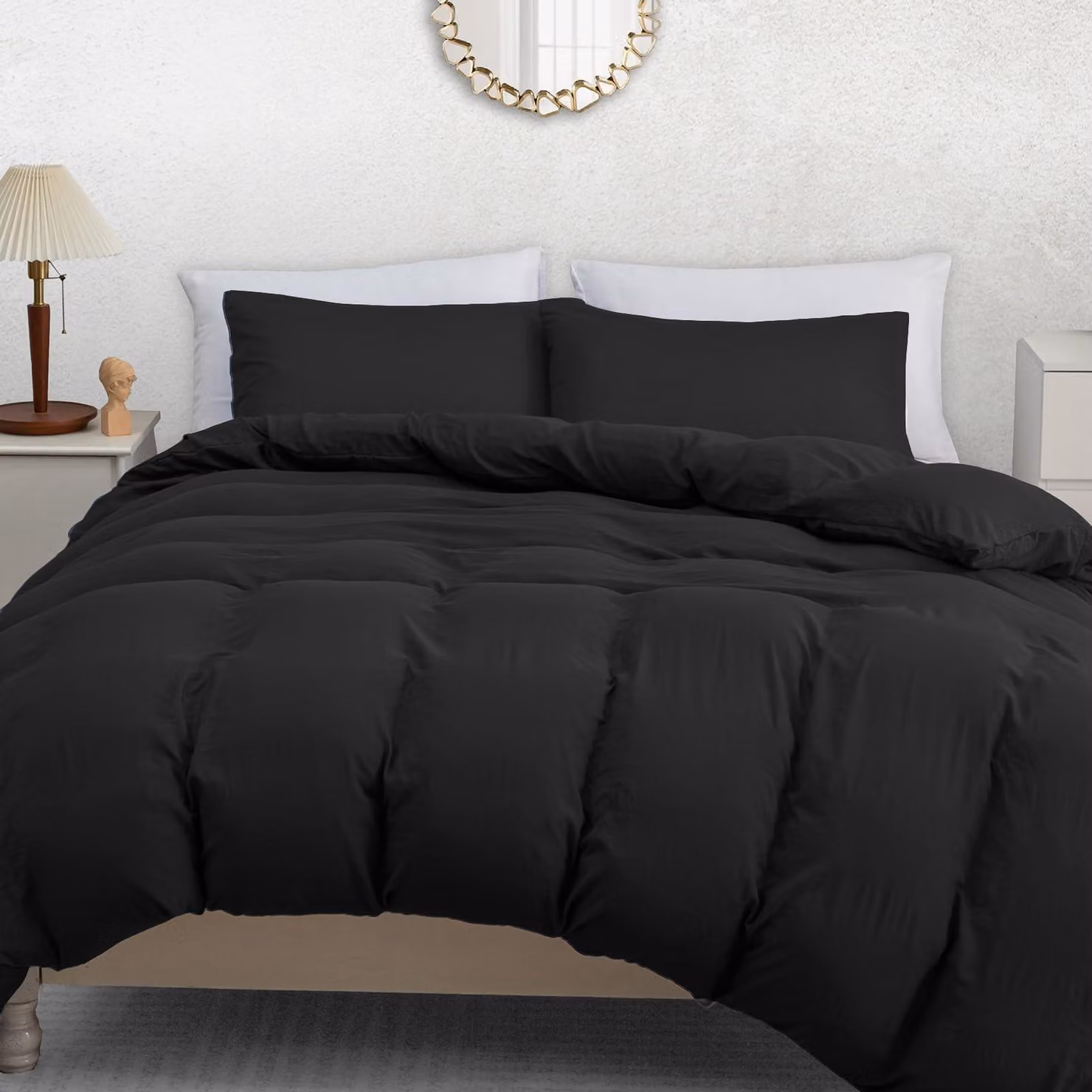 Copripiumino per letto singolo, in microfibra prelavata, leggero, 135x200 cm, adatto a tutte le stagioni