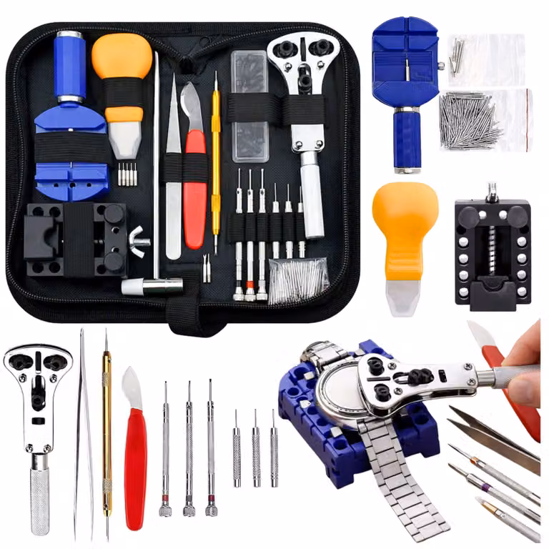 Kit Riparazione Orologi Valigetta Attrezzi Professionali 147 Pz.