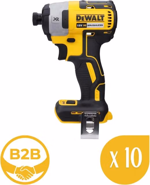 Pacco da 10 Avvitatori ad Impulsi DeWalt DCF887N Gialli Solo Corpo