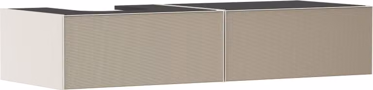 hansgrohe Xevolos E meuble sous lavabo, 2 tiroirs, 1 découpe à gauche, 1370x550x275mm, pour console avec vasque à poser, 54320390, 54320390