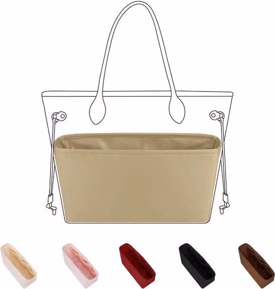 Accessori Tasorganizzatore, Borsa Interna in Velluto per Borse Neverfull BB/PM/MM/GM, Borsa di Lusso in Borsa Inseribile per Donne (Borsa Trench, Borsa Neverfull MM)