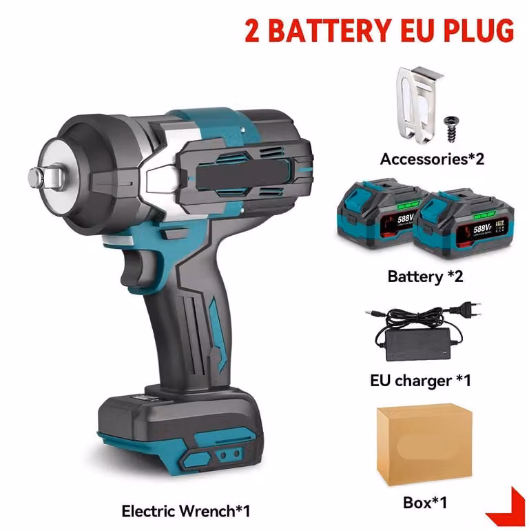 Chiave a percussione – con batteria – Avvitatore a impulsi – 2800 Nm – Senza fili – Avvitatore elettrico