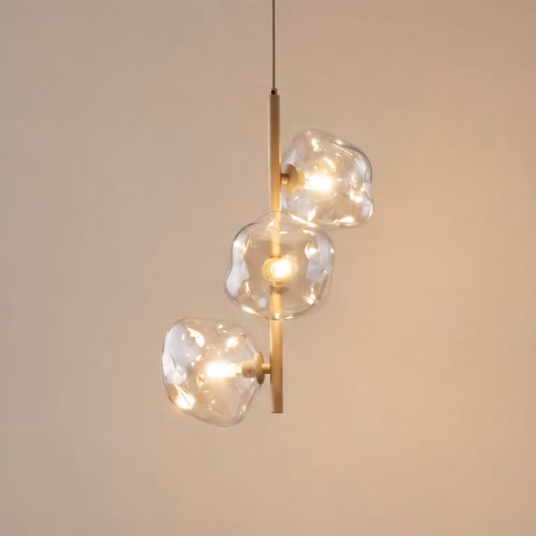 Lampada a sospensione Lava TK Lighting, dimmerabile, Crema / Ambra, Soggiorno / Sala da pranzo, Vetro, Moderno, Lampada a sospensione