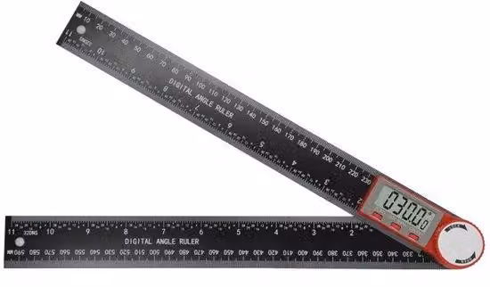 Misuratore angolare digitale da 300 mm con schermo LCD e funzione di blocco, ideale per falegnami, casalinghe e artigiani