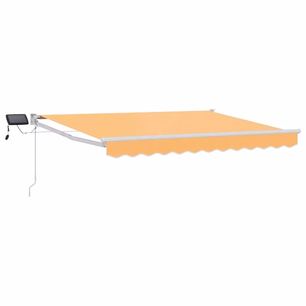 Tenda retrattile manuale Videx con LED color sabbia e struttura in acciaio e alluminio – 2