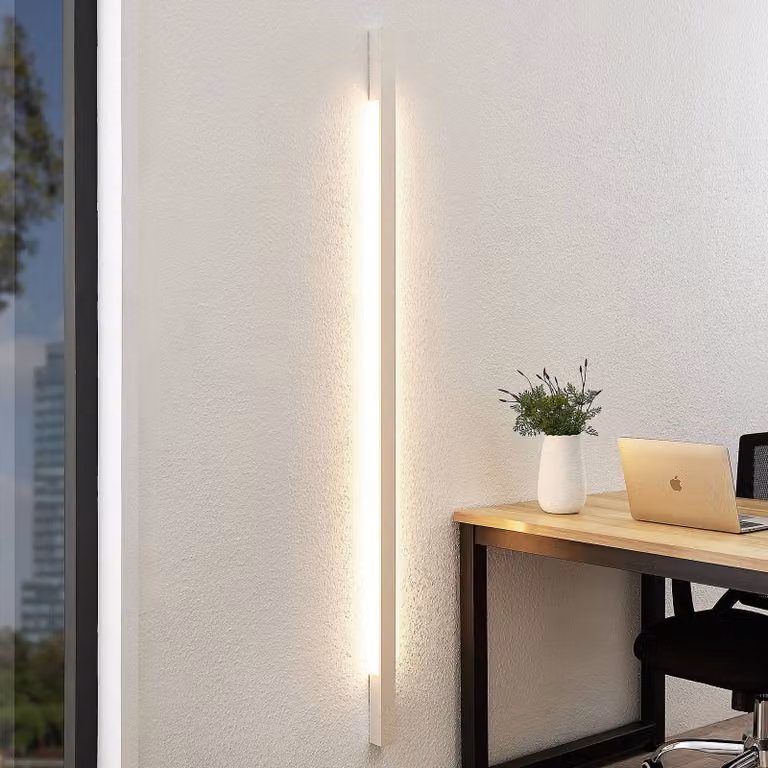 Applique da parete a LED Ivano Arcchio, Bianco / Opale, Corridoio, Alluminio, Moderno, Applique a LED