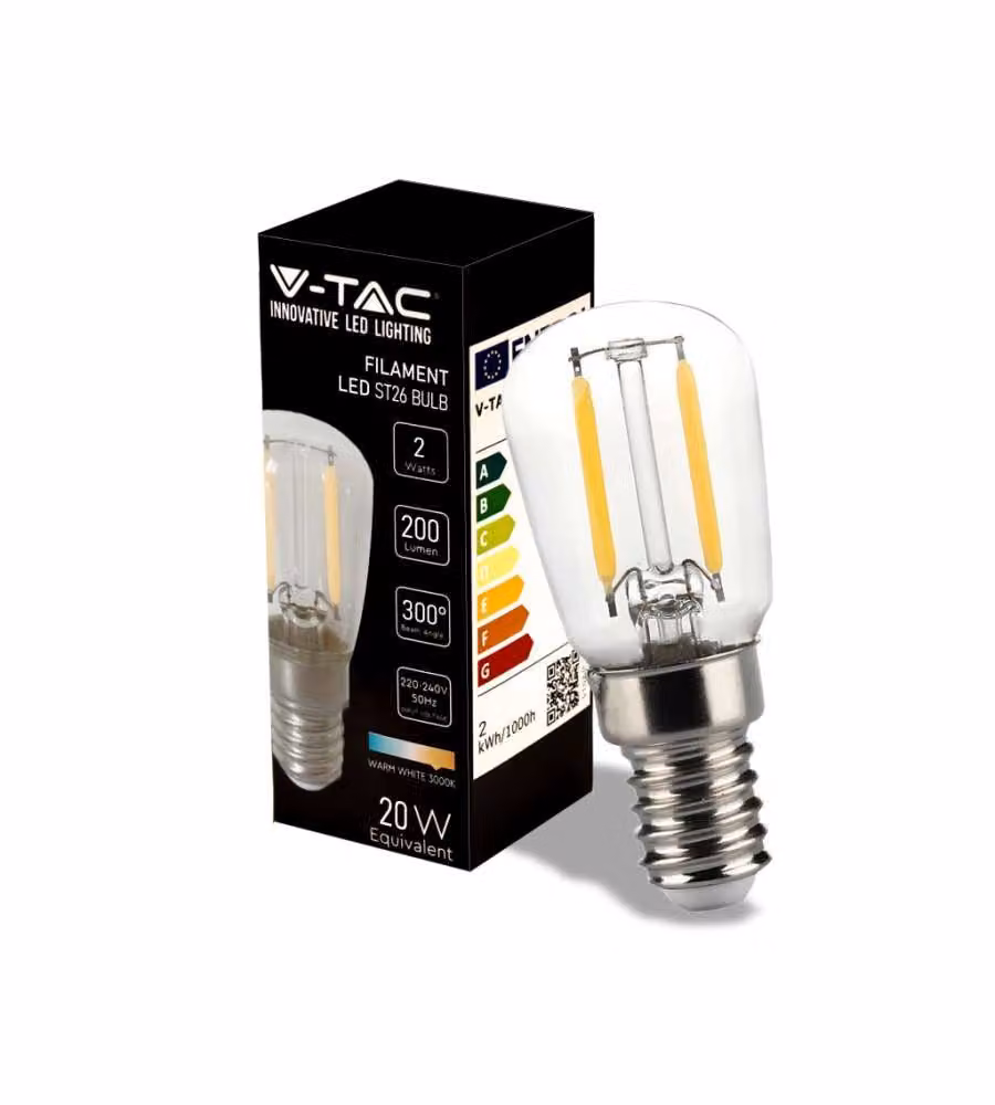 Lampadina LED E14 2W ST26 Filamento 3000K