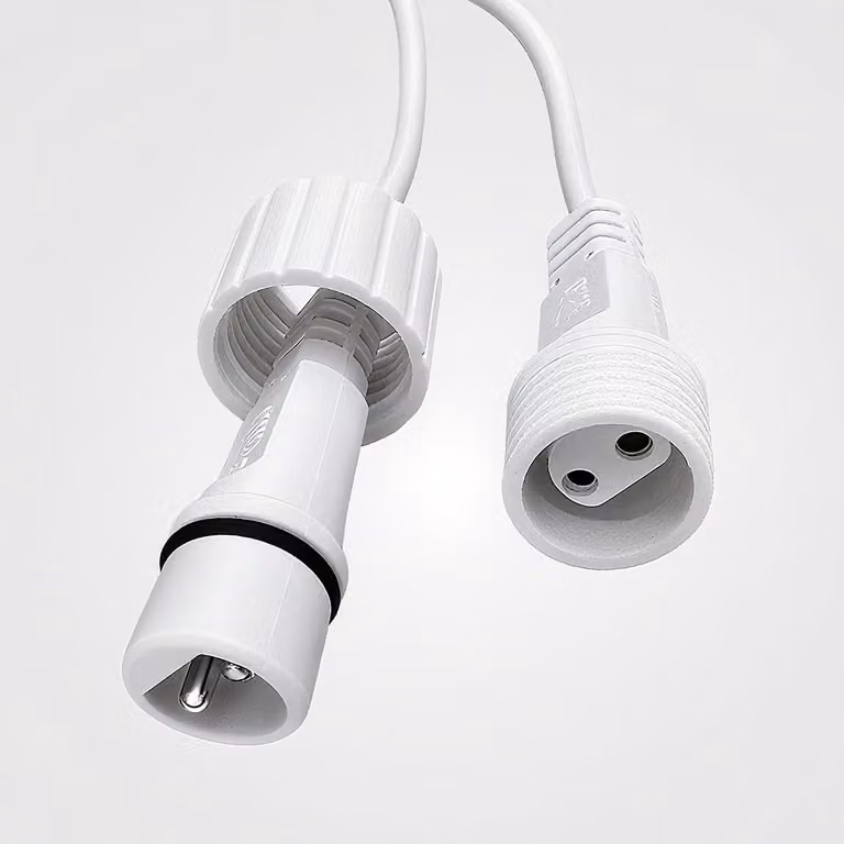 Cavo di prolunga da 6 metri, a 2 poli, impermeabile, grado di protezione IP65, per illuminazione esterna