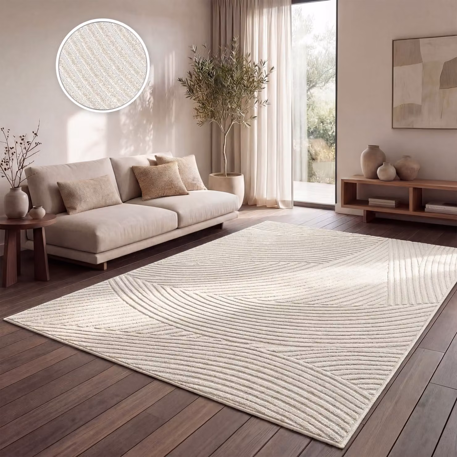 Tappeto per interni ed esterni Cotara beige L: 120 cm, P: 170 cm – 2