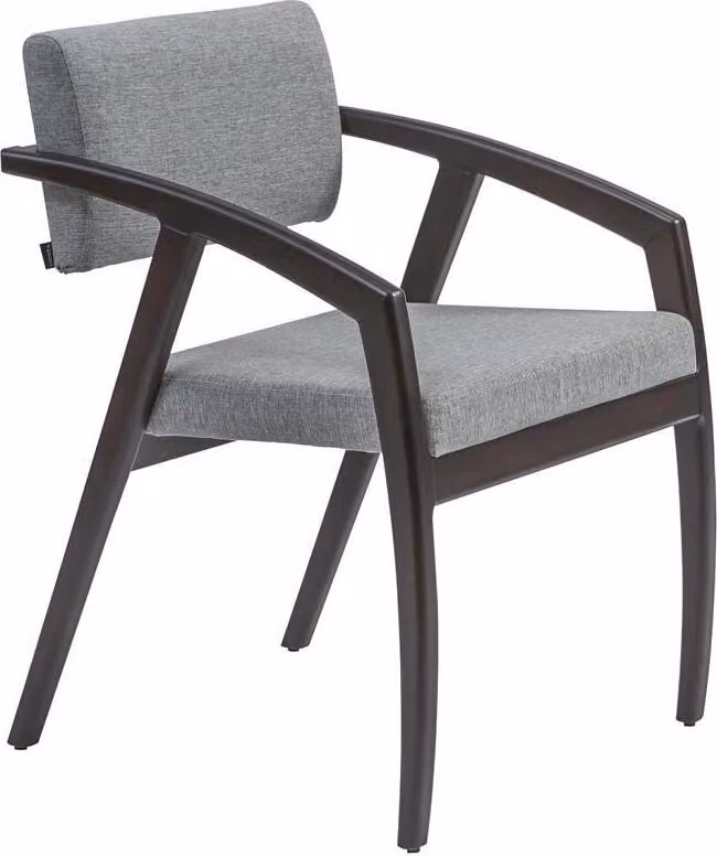 Stuhl mit Armlehnen Polster Sitz Esszimmer Holz Design Luxus Stil