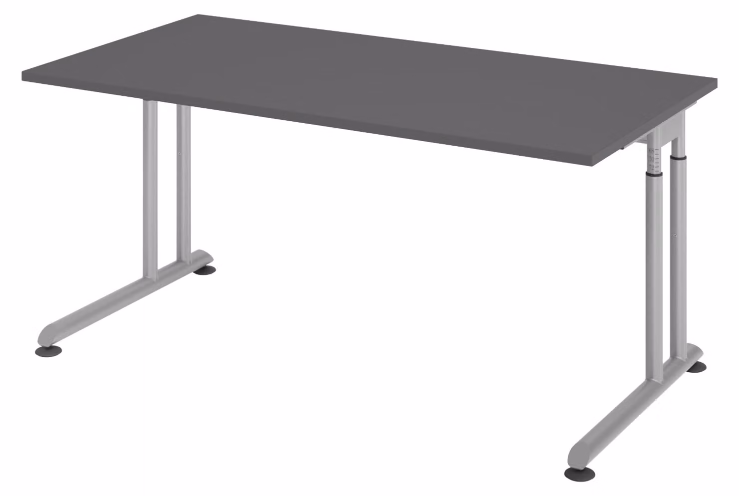 bümö Scrivania Serie-Z - Struttura: argento, dimensioni: 160 x 80 cm, decorazione: grafite