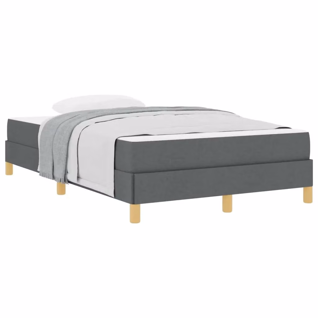Letto moderno con materasso a molle a tasche vidaXL in tessuto grigio L/P: 120 x 200 cm – 2