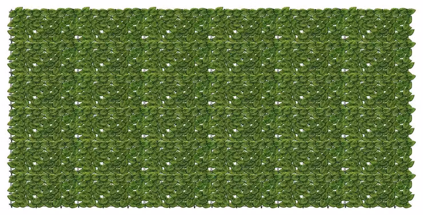 Schermo per balcone con foglie Verde e Giallo 300 x 150 cm