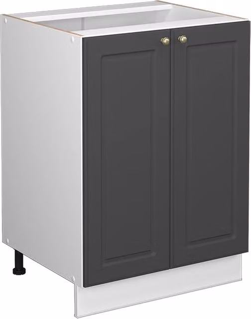 Mobiletto base cucina Fame-Line Antracite-oro/Bianco 60 cm, PL Marmo Vicco