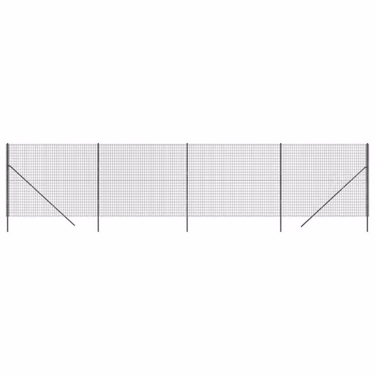 Recinzione Metallica Antracite 2,2x10 m in Acciaio Zincato