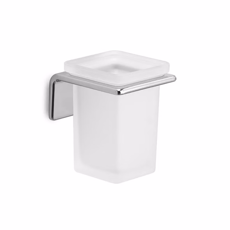 Portaspazzolini da muro in ottone, acciaio inox AISI 304 e Cromall A910 Gedy serie IL GIGLIO Cromato