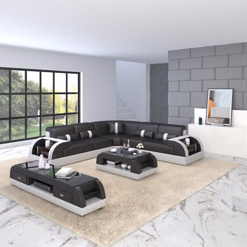 Designer Sofa Couch Polster Wohnlandschaft Ecksofa Ecksofa L-Form Eckgarnitur