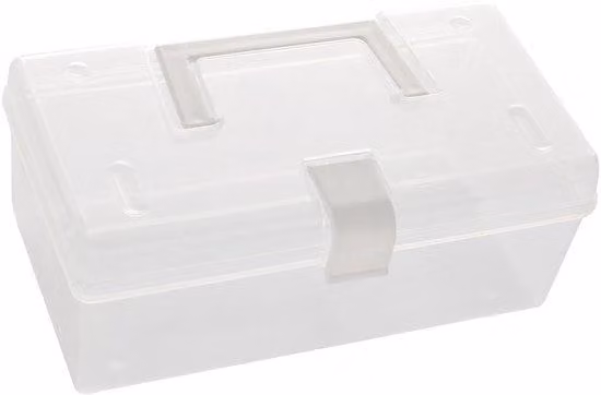 Contenitore trasparente con coperchio - Contenitore multifunzionale - Maniglia - Ampio spazio di stoccaggio - Realizzato in plastica di alta qualità - Contenitore