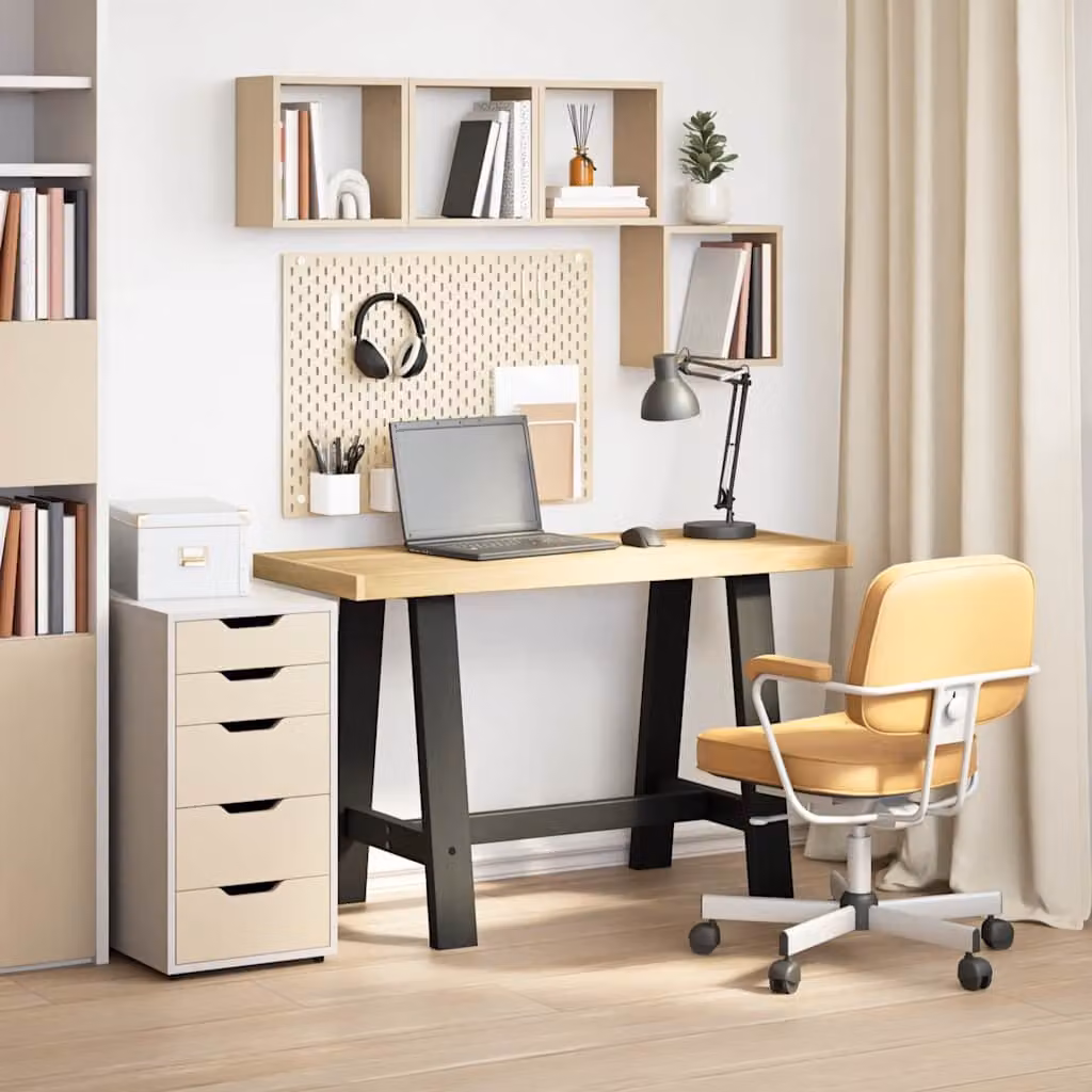 Maison Exclusive - Scrivania NOAIN con gambe a forma di A 120x50x75 cm in legno massello di pino