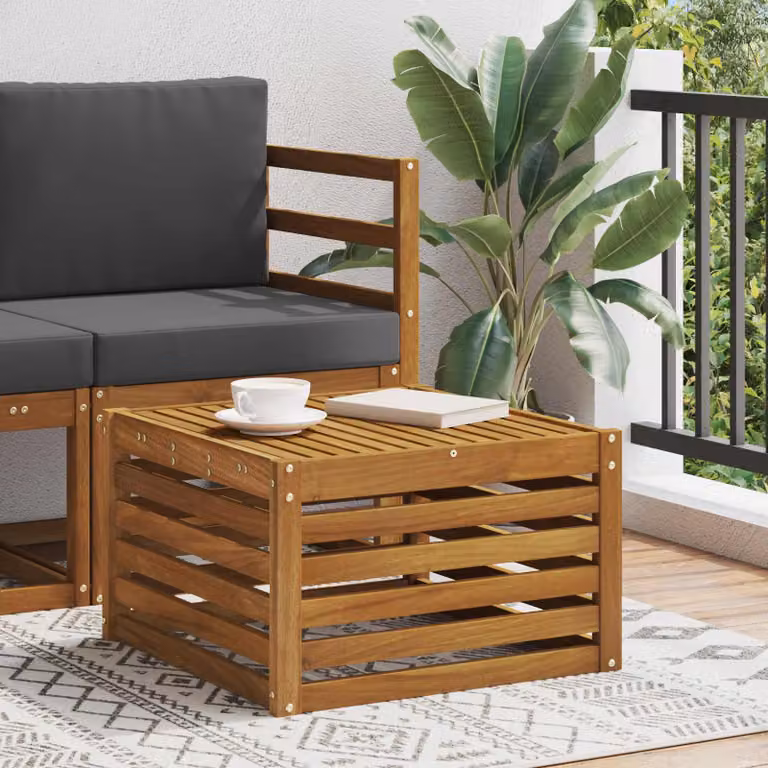 vidaXL Tavolo da Esterno Quadrato in Legno di Acacia Naturale Marrone