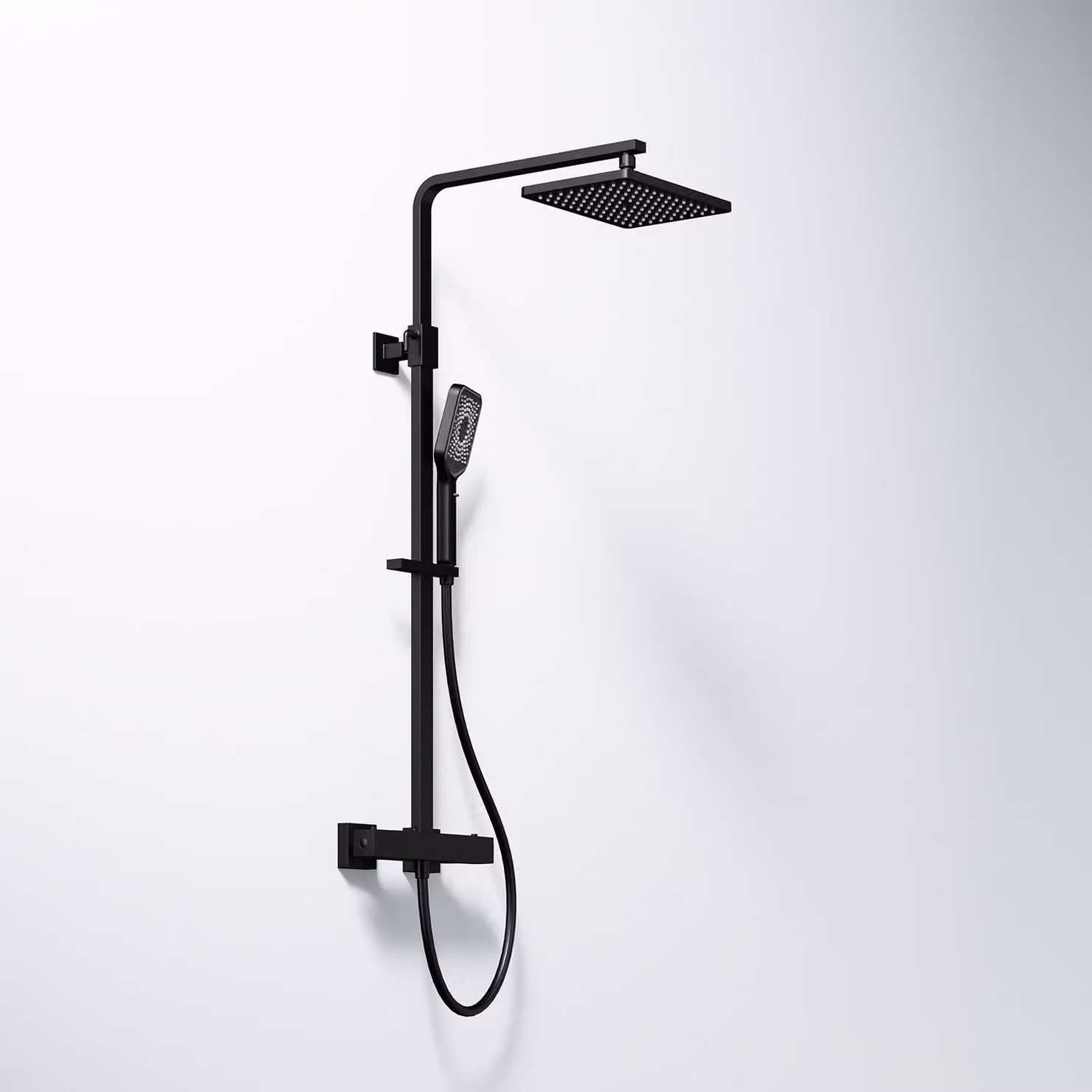 Steinberg Série 342 Set de douche, set complet avec thermostat, douche de pluie et douchette à main, 3422721S, 3422721S