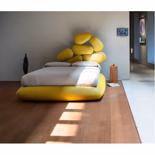 Letto matrimoniale imbottito Stones - Noctis