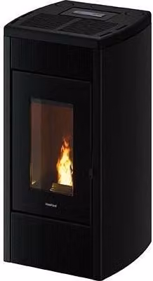 Stufa a pellet Cadel Duke 14 nera con tecnologia wifi e struttura in metallo L/P/H: 114,0 x 58,0 x 58,0 cm