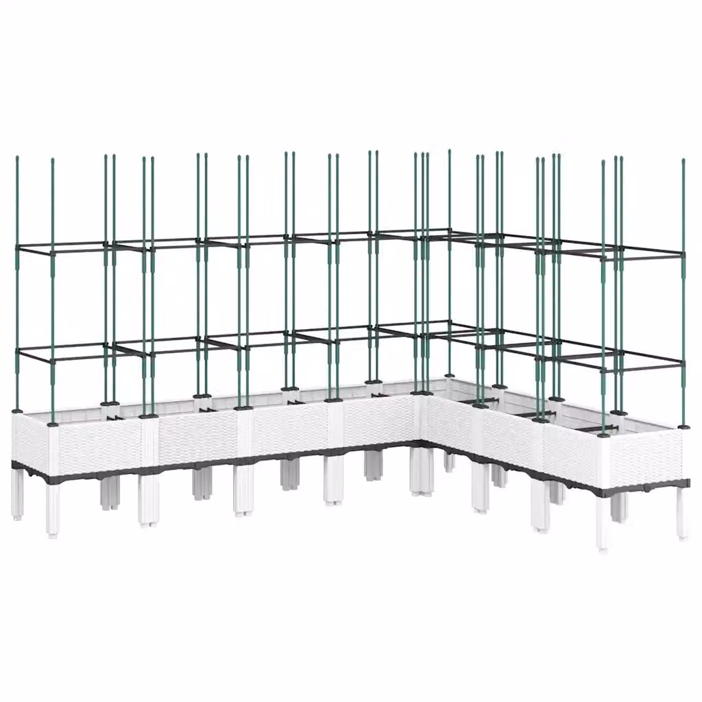 Fioriera da giardino con traliccio Videx bianca in plastica L: 200 cm, P: 160 cm, H: 142,5 cm – 2