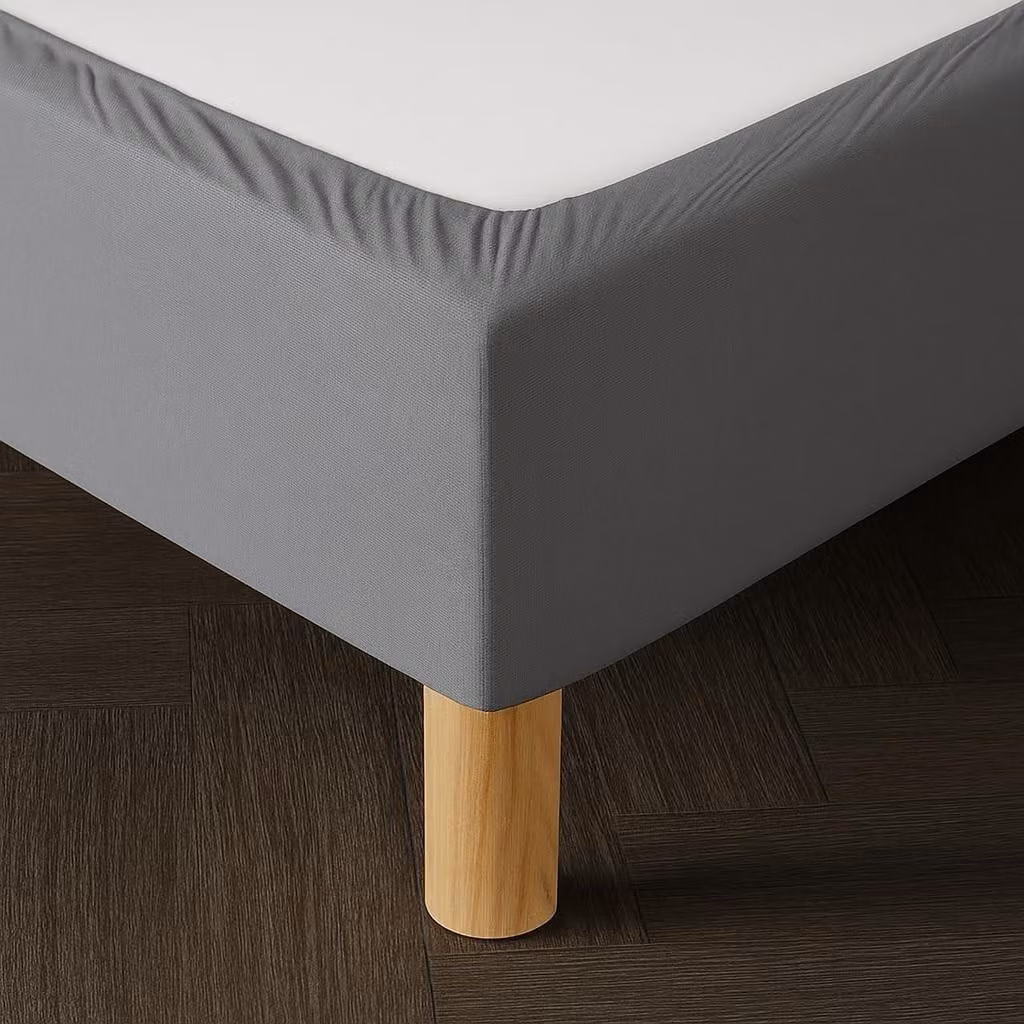 Lenzuolo con angoli per rete a molle, 140x200 cm, grigio