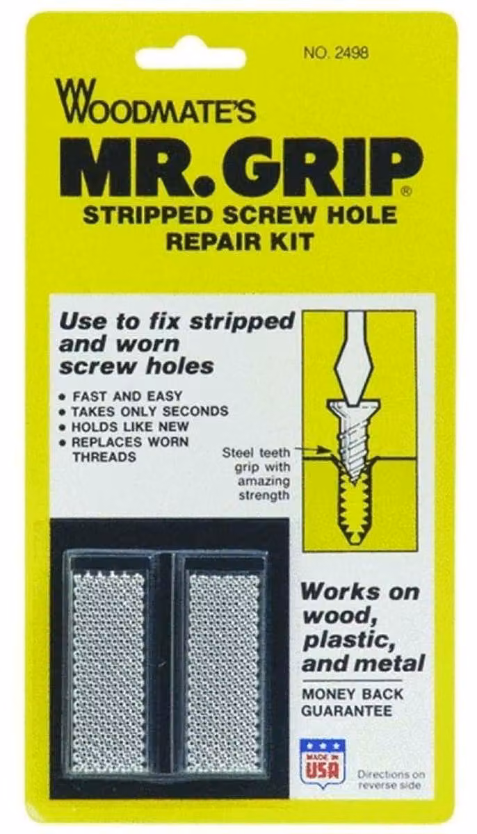 Kit di riparazione per fori delle viti, in acciaio, adatto per legno, metallo e plastica, 1 set, per riparazioni