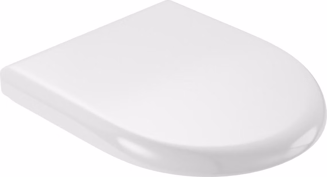 VIGOUR Clivia sedile per WC sedile per WC semi-rimovibile con cerniere in acciaio inox, bianco