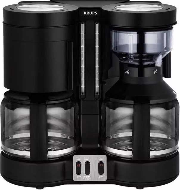 Krups Duothek Plus KM850811 Macchina da caffè a filtro con doppio sistema di infusione, 1 L, 2200 W, Nero – 1