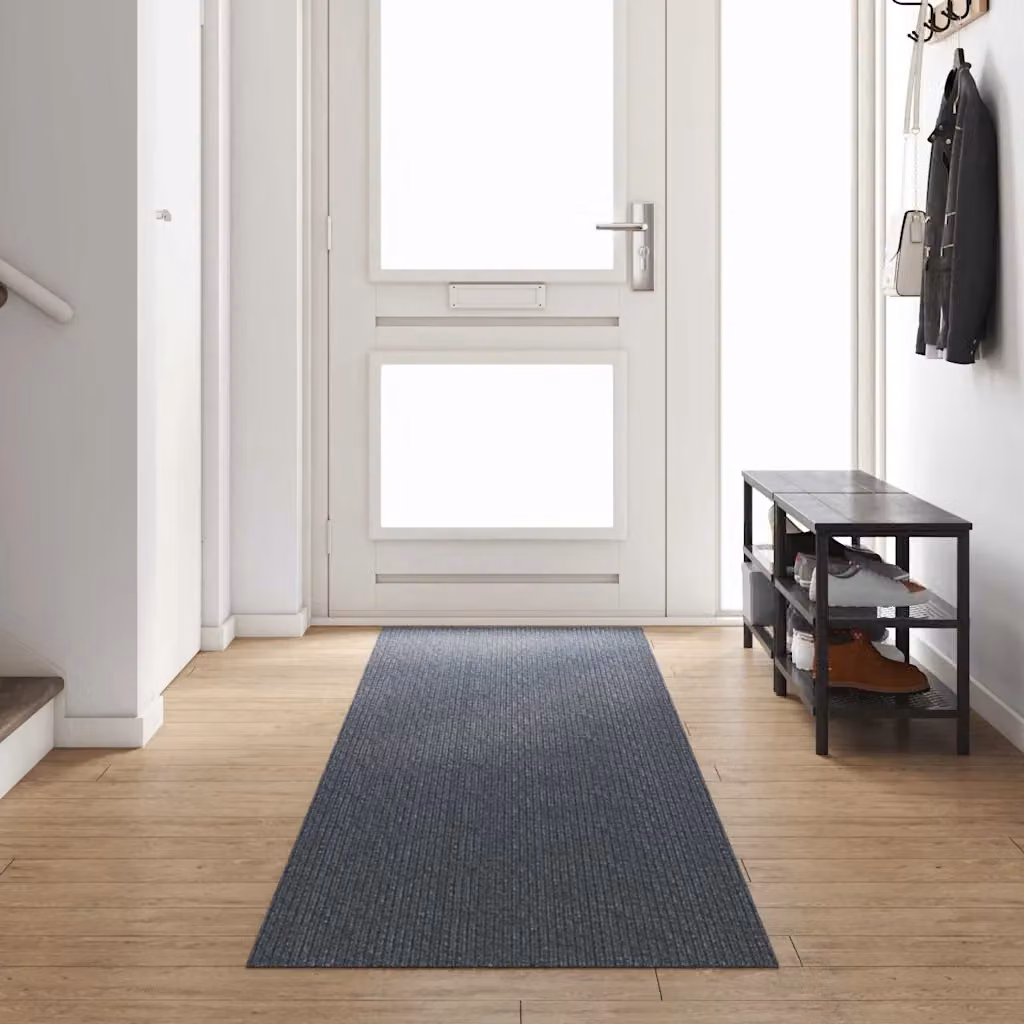 Runner in moquette vidaXL grigio, design moderno e antiscivolo, L 80 cm x P 400 cm