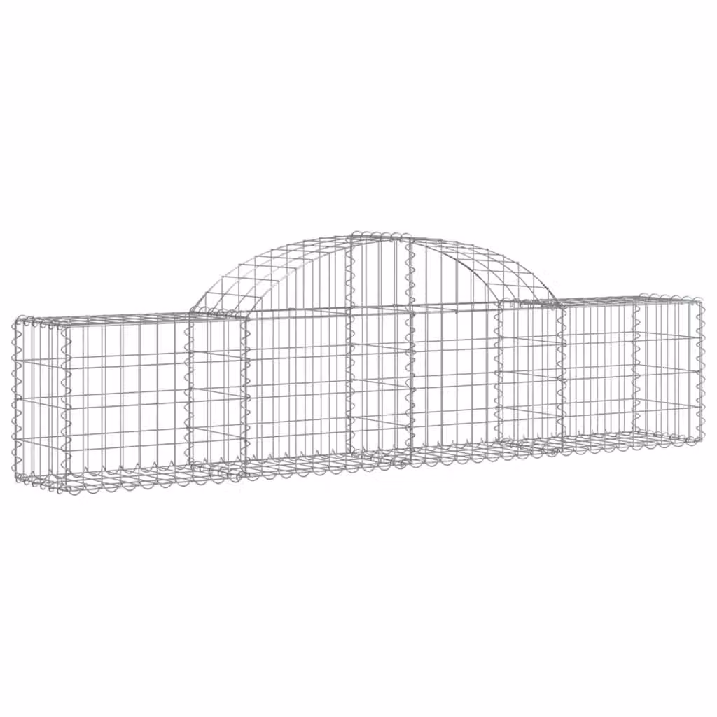Cesto Gabbione ad Arco 200x30x40/60 cm Ferro Zincato