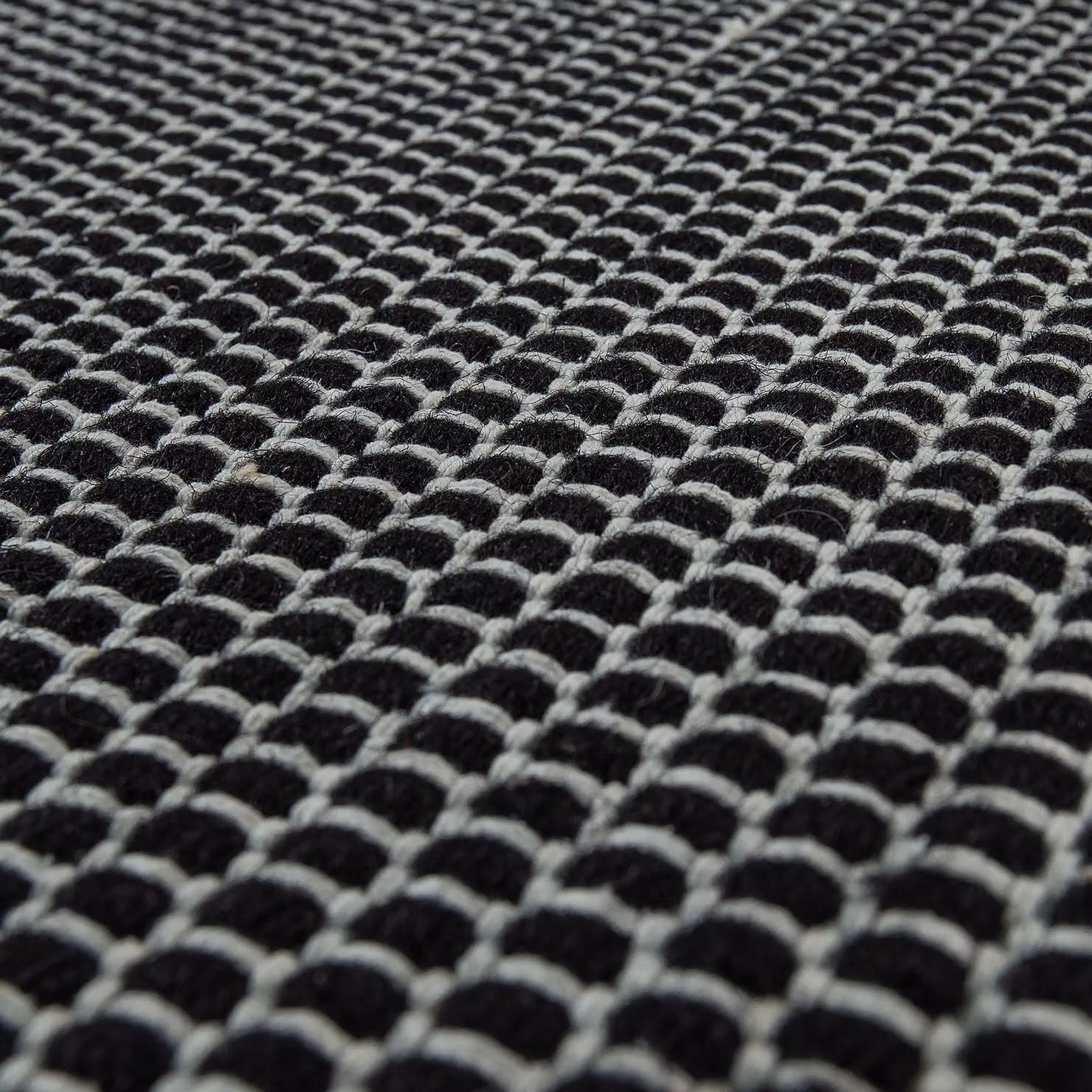 Tappeto Karma in lana e cotone nero L: 230 cm, P: 160 cm – 2