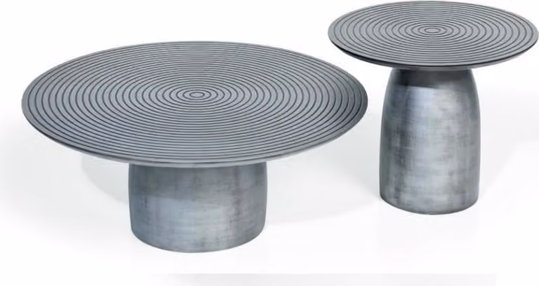 Couchtisch Edelstahl Design Möbel in Wohnzimmer Luxus Modern stil 2x