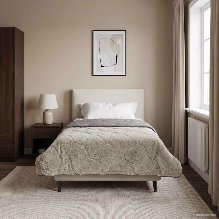 Piumino estivo reversibile in microfibra vidaXL, Grigio chiaro, L: 155 cm x P: 200 cm