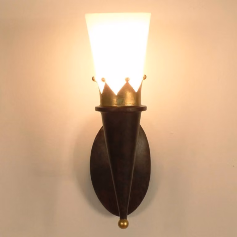 Holländer Applique cono torcia CORONA, dimmerabile, Soggiorno / Sala da pranzo, Metallo, Campagna / Rustiche, Applique