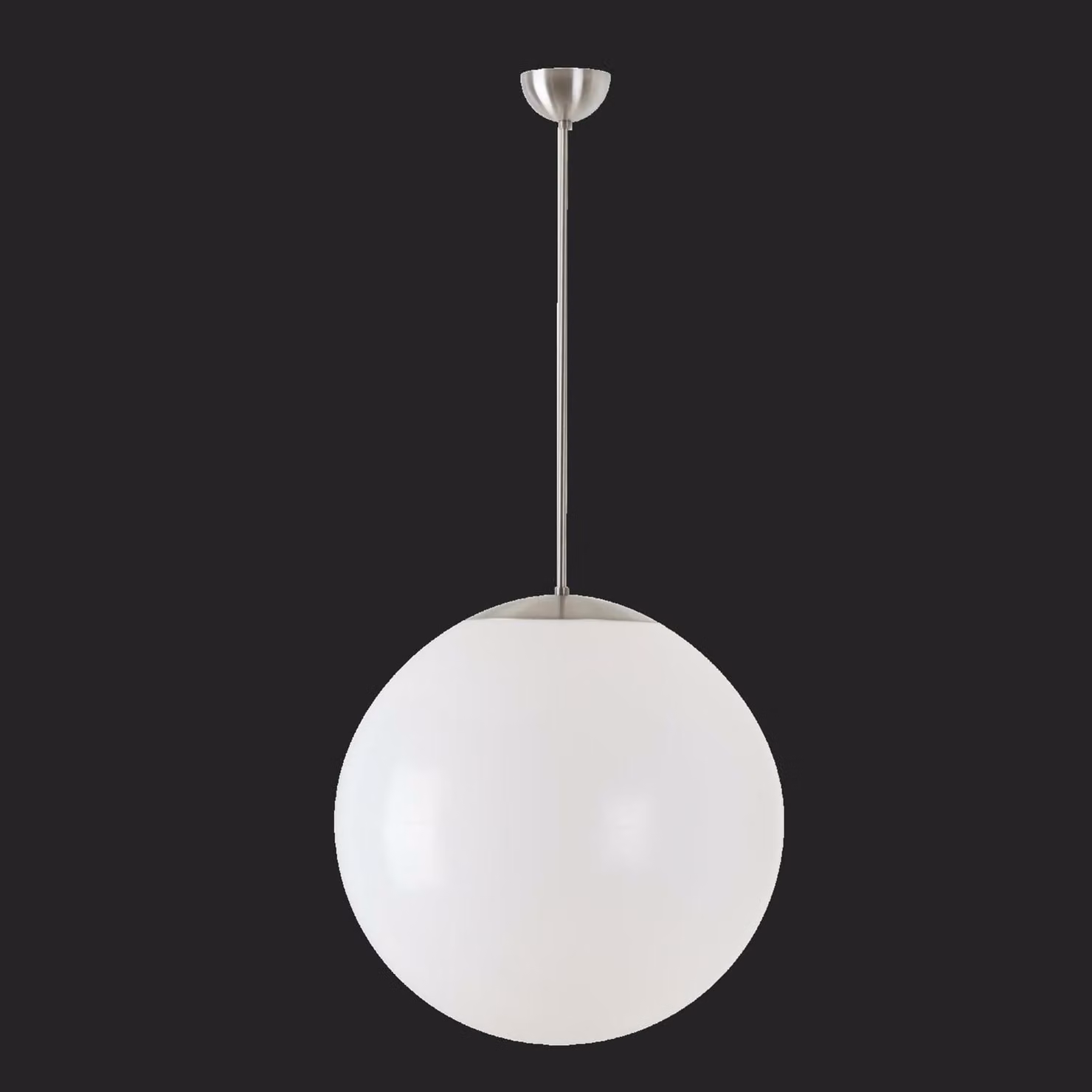 OSMONT ISI66159 ISIS P4 apparecchio a sospensione in plastica acciaio inox spazzolato / bianco IP40 3000 K 41W LED combinazione di emergenza 3 h