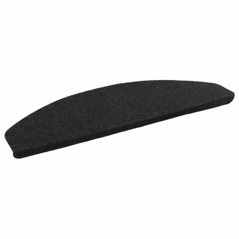 Set di 15 tappetini per scale autoadesivi antiscivolo e fonoassorbenti vidaXL, colore antracite/nero, L: 80 cm, P: 24,5 cm, H: 3,5 cm