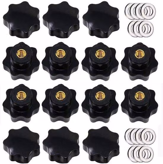 Set di cacciaviti con impugnatura nera, 14 pezzi, misura M8, a forma di stella