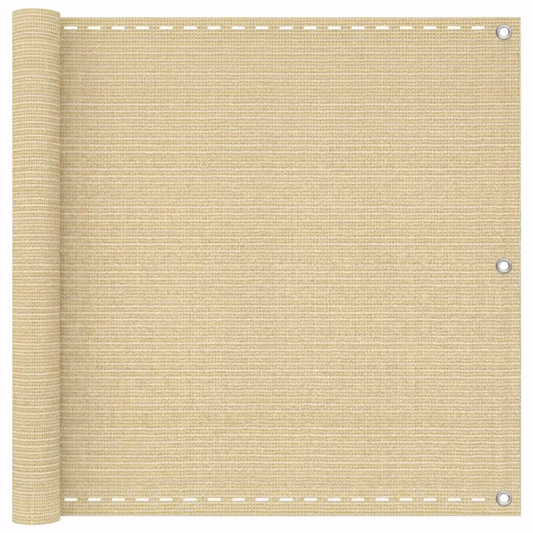 Schermo da balcone rettangolare vidaXL in HDPE e alluminio, beige, L: 700 cm, H: 120 cm