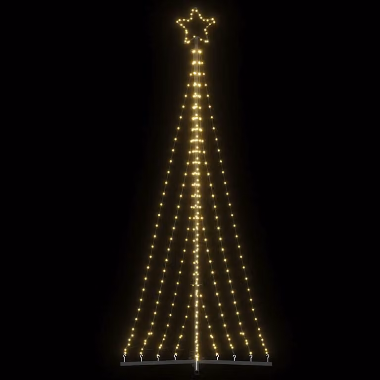 Albero di Natale con LED vidaXL, 447 LED Bianco Caldo, Altezza: 250 cm