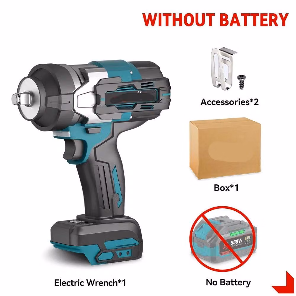 Chiave a percussione – con batteria – Avvitatore a impulsi – 2800 Nm – Senza fili – Avvitatore elettrico