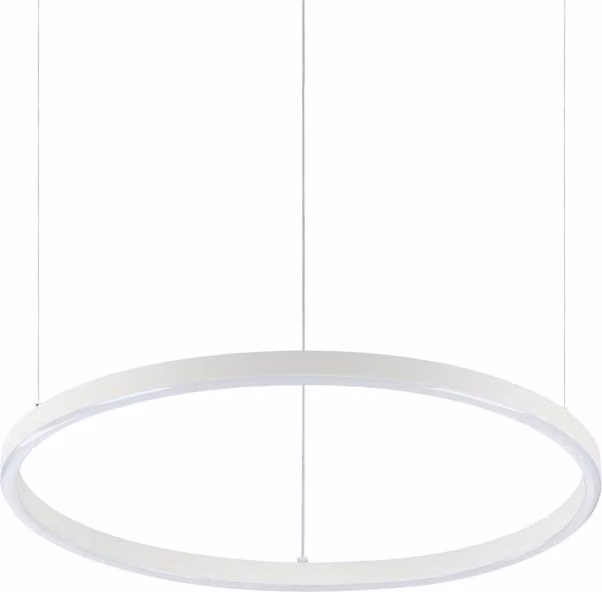 Lampada a sospensione moderna Oracle IDEAL LUX in alluminio e plastica, colore bianco, con LED da 32W e luce bianco caldo 3000K