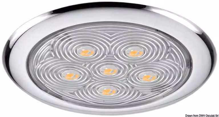 Plafoniera con 3 LED bianchi , 1 pezzo