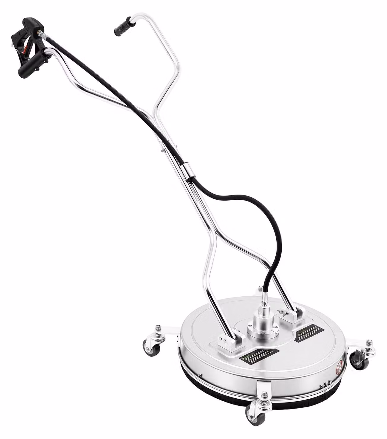 Spazzola lava superfici per idropulitrici - 50,8 cm - 4500 PSI - Acciaio inossidabile - 4 ruote - Bianco