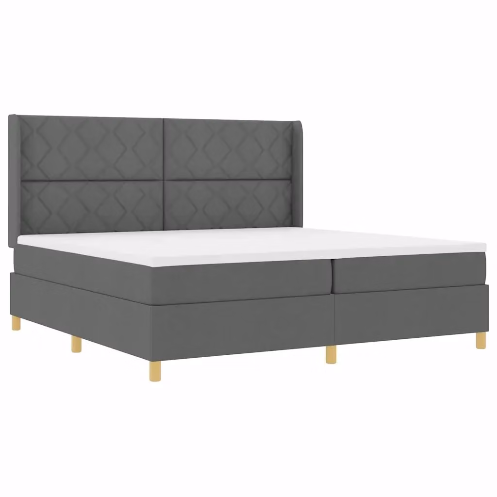 Letto a molle con materasso vidaXL Grigio con illuminazione LED e porta USB, L/P: 200 x 200 cm – 2