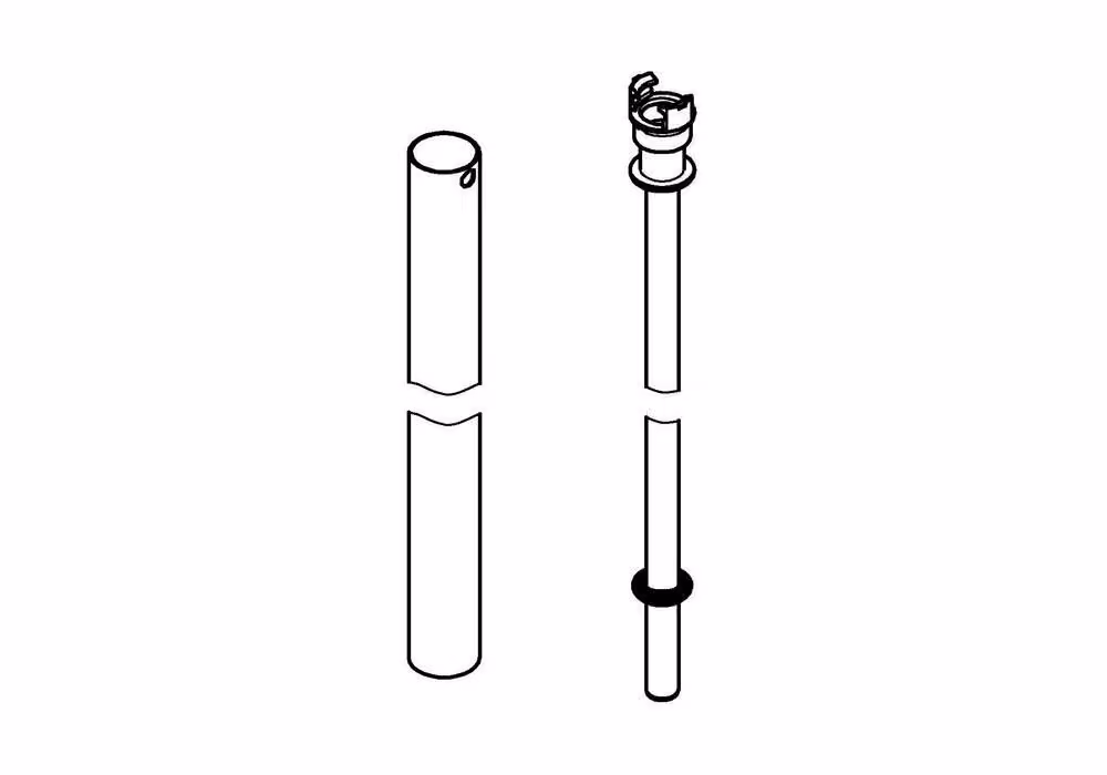Tubo di ricambio 48514 per sistemi doccia 15 cm più lungo del tubo originale cromo