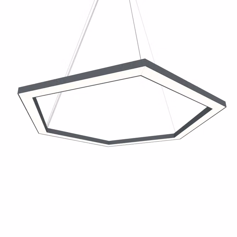Lampada A Sospensione Esagono D60 Monocolore Opaca